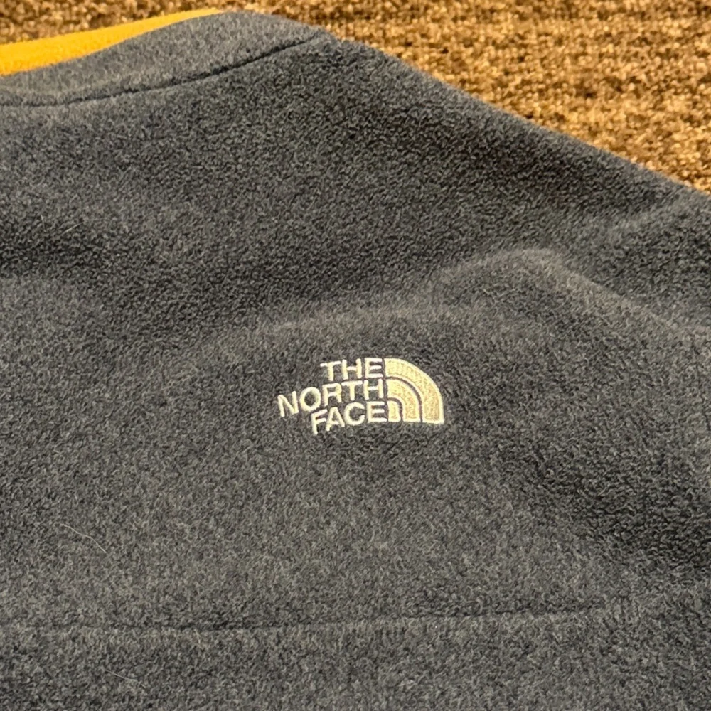 The North Face Men's Blue and Camel half zip Fleece